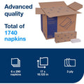 Essity Hygiene and Health AB TORK Extra Soft White Dinner Napkin, 6 Pack, TRKNP7380A