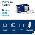 Essity Hygiene and Health AB TORK PeakServe Continuous Paper Hand Towels White H5, 12 Bundle, TRK105066