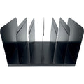 Huron 6-slot Vertical Book Rack, Black, HURHASZ0164