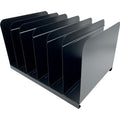 Huron 6-slot Vertical Book Rack, Black, HURHASZ0164