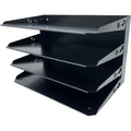 Huron Horizontal Slots Desk Organizer, Black, HURHASZ0151