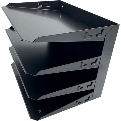 Huron Horizontal Slots Desk Organizer, Black, HURHASZ0152
