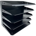 Huron Horizontal Slots Desk Organizer, Black, HURHASZ0161