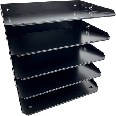 Huron Horizontal Slots Desk Organizer, Black, HURHASZ0149