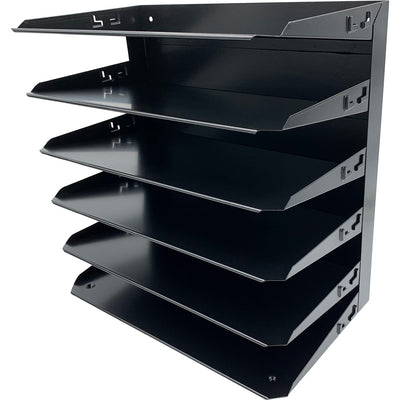 Huron Horizontal Slots Desk Organizer, Black, HURHASZ0153