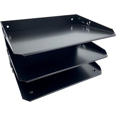 Huron Horizontal Slots Desk Organizer, Black, HURHASZ0159