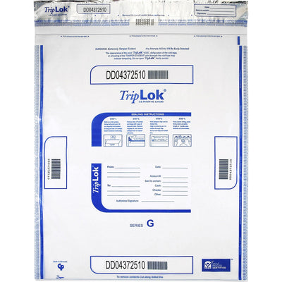 ControlTek TripLOK High-Performing Security Bags, Clear, 5 / Carton, CNK585056