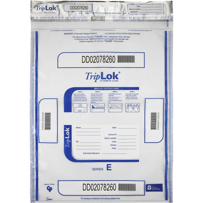 ControlTek TripLOK High-Performing Security Bags, Clear, 5 / Carton, CNK585048