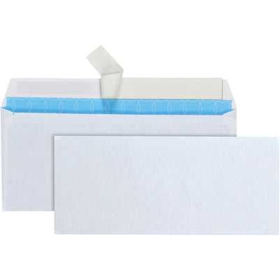 Quality Park No. 10 Treated Security Envelopes with Redi-Strip Self-Sealing Closure, White, 500 / Box, QUA90019R
