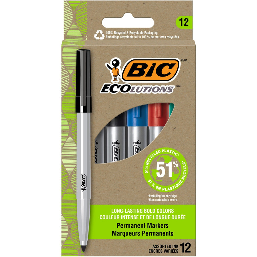 BIC Ecolutions Permanent Marker, 1 Dozen — view 1
