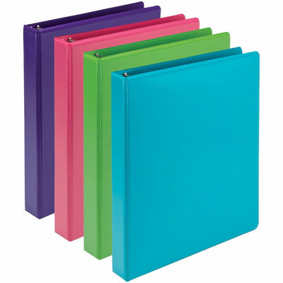 Samsill Earthchoice Durable View Binder, Assorted, 8 1/2" Width x 11" Length, 4 / Pack, SAMMS48639