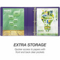 Samsill Earthchoice Durable View Binder, Assorted, 8 1/2" Width x 11" Length, 4 / Pack, SAMMS48659
