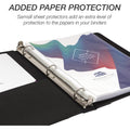 Samsill Contrast Stitch Leather Ring Binder, Black, 8 1/2" Width x 11" Length, SAM15710