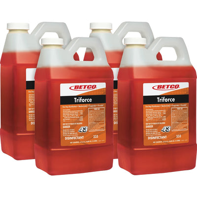Betco FastDraw 43 Triforce Titan Disinfectant, Orange, 4 / Carton — view 1