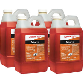 Betco FastDraw 43 Triforce Titan Disinfectant, Orange, 4 / Carton, BET3334700CT