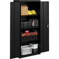 Lorell Fortress Series Slimline Storage Cabinet, Black, LLR69830BK