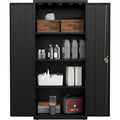 Lorell Fortress Series Slimline Storage Cabinet, Black, LLR69830BK