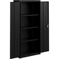 Lorell Fortress Series Slimline Storage Cabinet, Black, LLR69830BK