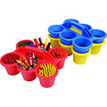Deflecto Antimicrobial Kids 6 Cup Caddy, Yellow, DEF39509YEL