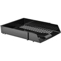 Deflecto AntiMicrobial Industrial Front-Load Tray, Black, DEF63905