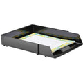 Deflecto AntiMicrobial Industrial Front-Load Tray, Black, DEF63905