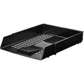 Deflecto AntiMicrobial Industrial Front-Load Tray, Black, DEF63905