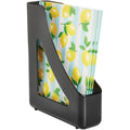 Deflecto AntiMicrobial Magazine File, Black, DEF63909