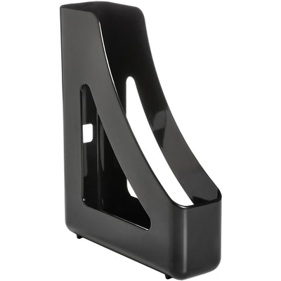 Deflecto AntiMicrobial Magazine File, Black, DEF63909