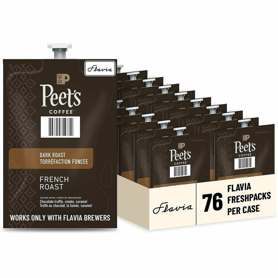 Flavia Peet's Cafe French Roast Coffee, 76 / Carton, LAV48036