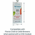 Lavazza North America Flavia Strawberry Basil Infused Water, 100 / Carton, LAV48053