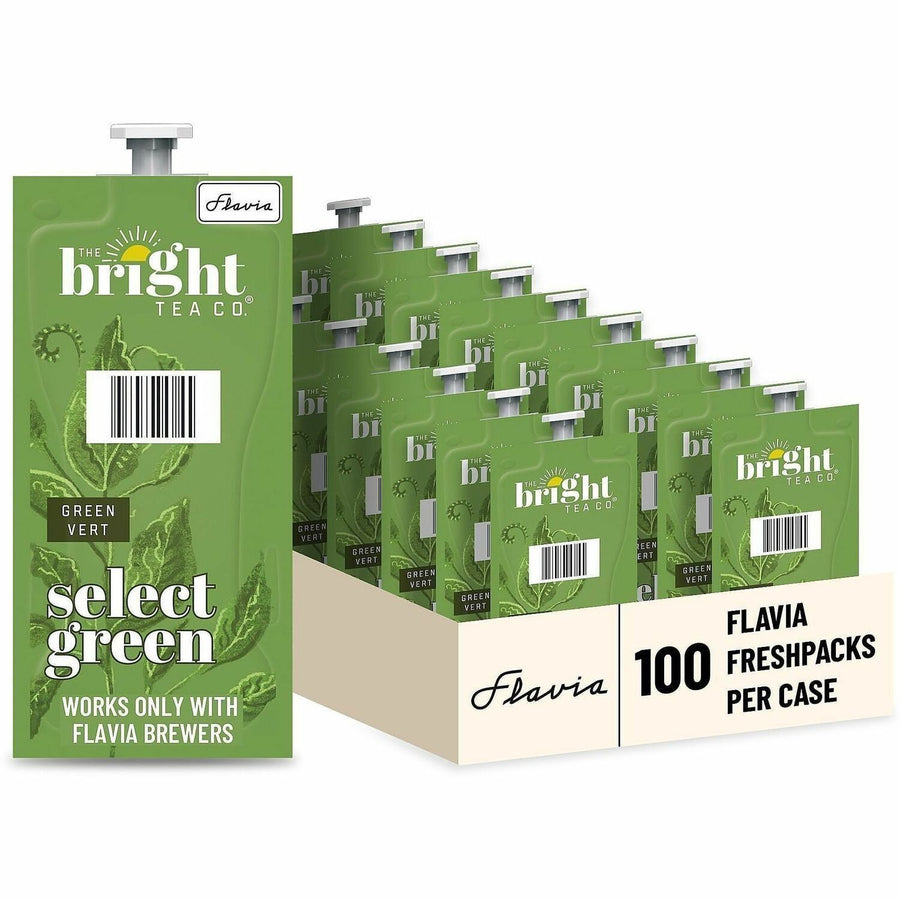 Flavia Bright Tea Co Select Green Tea Freshpack, 100 / Carton, LAV48028