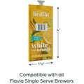 Lavazza North America Flavia Bright Tea Co. White Tea with Orange White Tea Freshpack, 100 / Carton, LAV48024