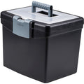 ERA Group Storex Portable File Storage Box with XL Lid, Black, STX61504U01C