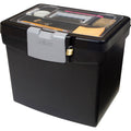 ERA Storex Portable File Storage Box with XL Lid, Black, STX61504U01C