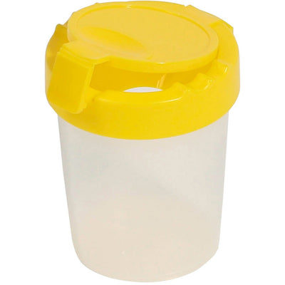 Deflecto Antimicrobial Kids No Spill Paint Cup Yellow, DEF39515YEL