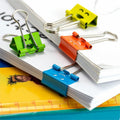 Officemate Smiling Face Binder Clips, Small, Asst Color, 42 Pcs, Red, 42 / Pack, OIC31090