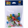 Officemate Smiling Face Binder Clips, Small, Asst Color, 42 Pcs, Red, 42 / Pack, OIC31090