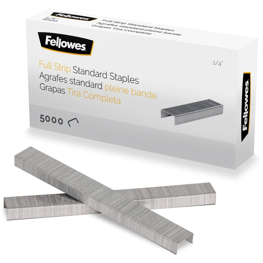 Fellowes �" Full Strip of Staples 5000pk, Silver, FEL5010801