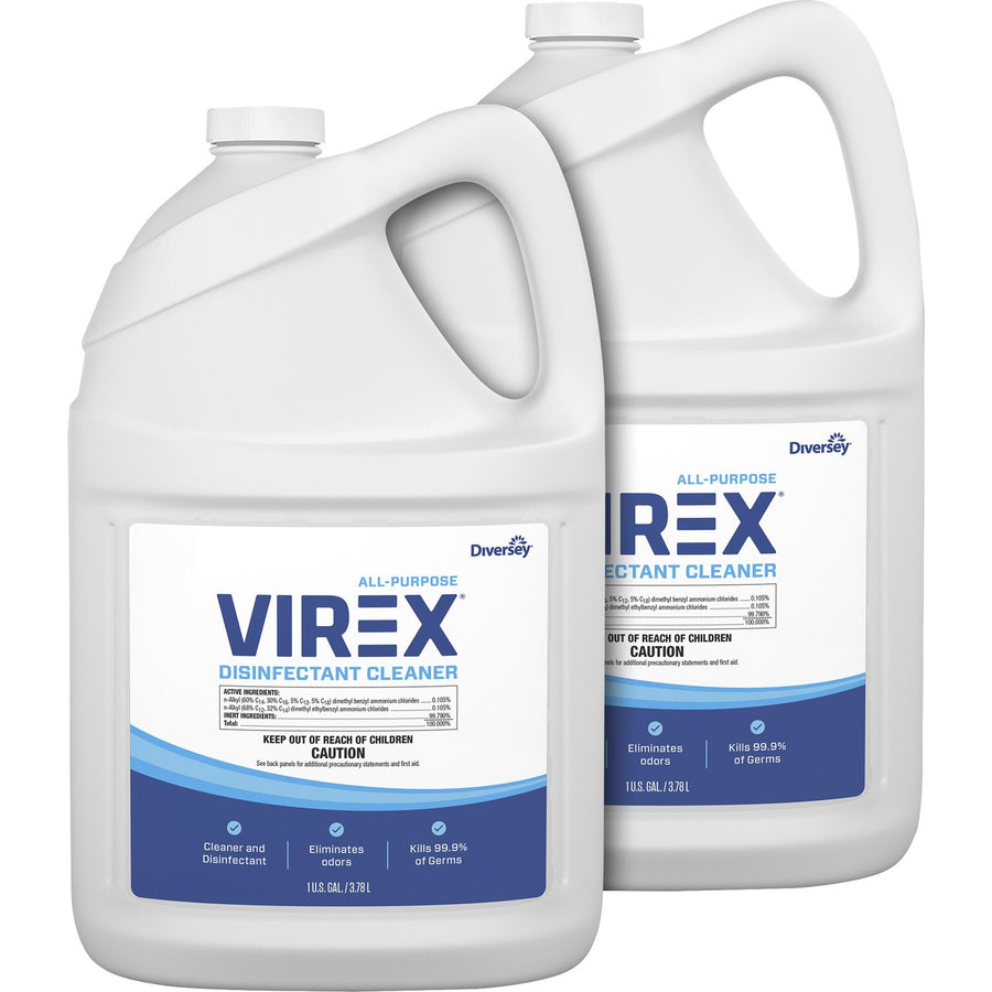 Diversey All-Purpose Virex Disinfectant Cleaner, Clear, Odor Neutralizer, 2 / Carton, DVOCBD540557