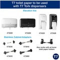 Essity Hygiene and Health AB TORK Coreless High-Capacity Toilet Paper Roll White T7, 36 / Carton, TRK472884