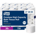 Essity Hygiene and Health AB TORK Coreless High-Capacity Toilet Paper Roll White T7, 36 / Carton, TRK472884