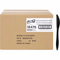 Genuine Joe Medium-weight Individually Wrapped Knives, Black, 1000 / Carton, GJO18476
