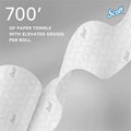 Kimberly-Clark Scott Pro High-Capacity Hard Roll Towels with Elevated Design & Absorbency Pockets, White, 6 / Carton, KCC53925