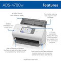 Brother ADS-4700W Sheetfed Scanner - 600 x 600 dpi Optical, BRTADS4700W