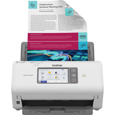 Brother ADS-4700W Sheetfed Scanner - 600 x 600 dpi Optical, /CT — view 1