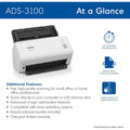 Brother ADS-3100 Sheetfed Scanner - 600 x 600 dpi Optical, BRTADS3100