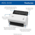 Brother ADS-3100 Sheetfed Scanner - 600 x 600 dpi Optical, BRTADS3100