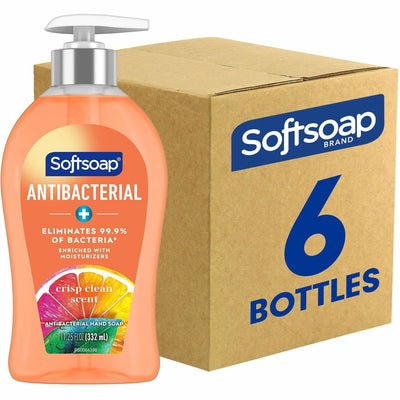 Colgate-Palmolive Softsoap Antibacterial Soap Pump, Orange, 6 / Carton, CPCUS03562ACT