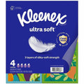 Kimberly-Clark Kleenex Ultra Soft Tissues, White, 4 / Pack, KCC54308