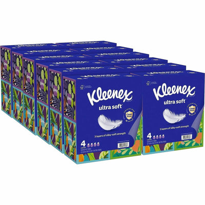 Kimberly-Clark Kleenex Ultra Soft Tissues, White, 12 / Carton, KCC54308CT